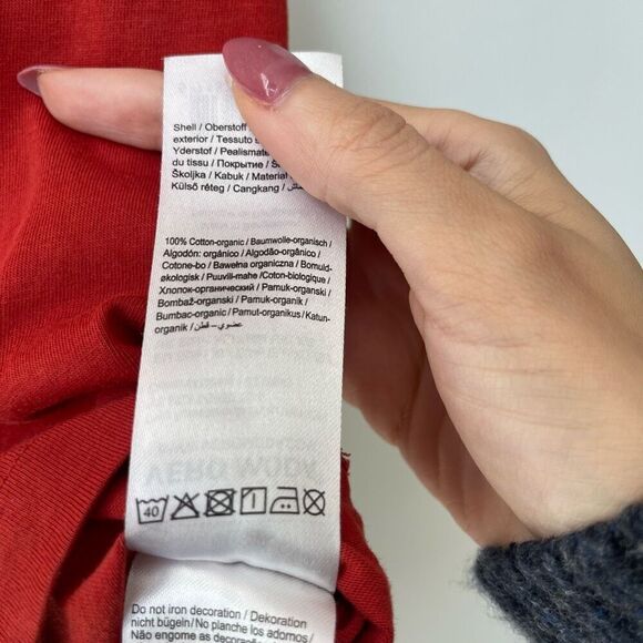 Vero Moda Women's T-Shirt Folded Short Sleeve Scoop Neck Red  Girl Club Graphic - Picture 5 of 5